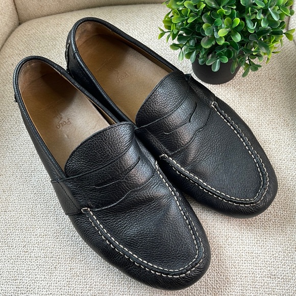 Polo Ralph Lauren Other - Polo by Ralph Lauren mens black leather driver loafers size 12